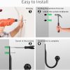 bulk purchase hion curtain holdbacks black 2pcs, curtain tiebacks wall mounted curtain hooks holders for drapes factory discount
