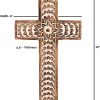 bulk purchase edhas mango wood white cross carved floral-design family cross decor,home decoration (10" x 6" x 0.5") trade price