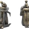 supplier direct lukitas unique decorative girl thinker bookends, home office books shelves stoppers holder, nonskid book stoppers, creative desktop ornaments for study room hotel shelves, resin, 1pair/2piece 6.5'' wholesale prices