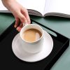 wholesale direct tasybox black serving tray, acrylic decorative serving trays with handles for kitchen dining room table ottoman vanity countertop 16" x 12" bulk purchase at factory prices
