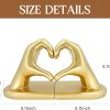 supplier direct moyi decorative book ends,taylor heart hands decor bookends, unique office desk indoor home decor book holder ornaments for living room,bedroom,office room-gold wholesale prices