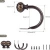 bulk purchase szximu curtain holdbacks set of 2, window treatment holdbacks wall mounted drapery hooks with netted texture finials, bronze factory discount