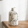 oem/odm services kimdio ceramic vase for home decor, abstract irregular design flower vase, living room decor minimalist decorative vases for pampas grass affordable bulk deals