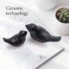 dropship from factory notakia small animal statues home decor modern style birds decorative ornaments for living room, bedroom, office desktop, cabinets (black 2pcs) mass production supply
