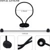 bulk purchase tifanso black magnetic curtain tiebacks - 4pcs curtain tie backs for curtains, decorative curtain ties holdbacks for drapes, boho drapery tiebacks, no drill curtain hooks for bedroom, farmhouse decor factory discount