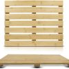 manufacturer direct palm naki bamboo bathmat - 100% natural wooden floor mat - non-slip, sustainable - modern asian design - perfect for bathroom & spa (21x14) trade price