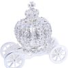 dropship from factory yu feng hand painted trinket box jewelry holder with elegant crystals collectible figurine & decorative living room jewelry holder (crown carriage mass production supply