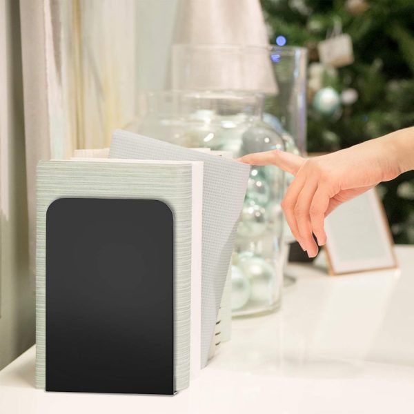 supplier direct vfine bookends 1 pair, bookends for shelves, metal black book ends for shelves, book ends for heavy books, book shelf holder for home office wholesale prices