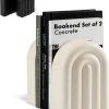 supplier direct kivy concrete book ends for shelves - heavy book ends - decorative bookends for heavy books - decorative book ends - book stopper - book holders for shelves - boho bookends - white bookends set of 2 wholesale prices
