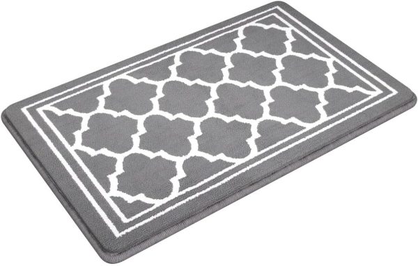 global sourcing buganda indoor door mat, resist dirt and absorbent entrance mat, anti-slip, low profile inside floor mat doormat for entryway (32x20 inches, grey) oem/odm services