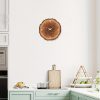 bulk purchase xnm wood wall clock for living room decor - rustic wall clocks battery operated 12 inch - brown annual ring wall clock non ticking (mdf no solid wood) trade price