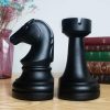 supplier direct decorative bookends chess bookends, black book ends heavy book supports, unique bookends decor for office home desk bookrack, 7"(l) x4(w) x7(h), 1pair/2piece wholesale prices
