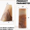 supplier direct marble bookend for heavy books, decorative bookends for shelves, durable and heavy-duty book end for hardback book & cds, unique book stopper & holder, mexico onyx, set of 2 wholesale prices