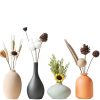 oem/odm services small ceramic vase set of 4 for modern home decor minimalist bohemian,round matte vases for dried flowers&pampas grass ceramic decoration for office,shelf,living room,bedroom,entryway decor affordable bulk deals