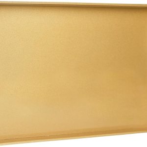 wholesale direct maoname gold decorative tray for coffee table, modern serving tray with handles, plastic ottoman tray, bathroom decor, 15.8" l x 10.2" w x 1.4" h bulk purchase at factory prices
