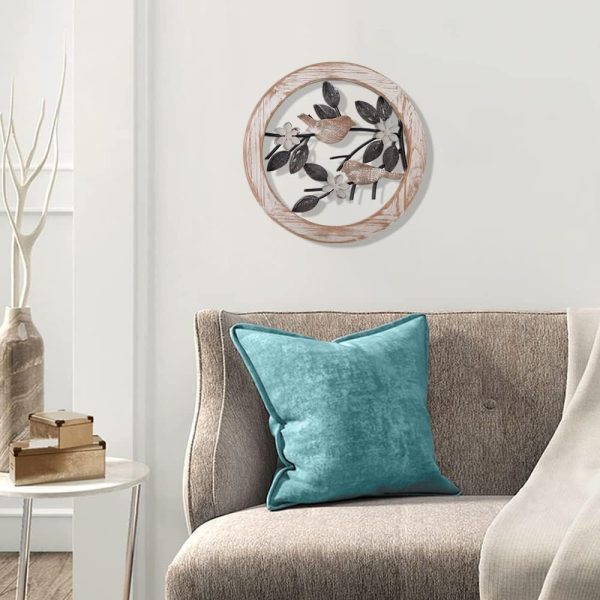 factory direct fgstyle ultra-thick bathroom wall decor bird on tree branch bathroom wall art farmhouse wall decor for outdoor kitchen bathroom bedroom living room garden office(11.8×11.8in) volume discount