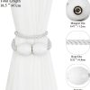 bulk purchase strong magnetic curtain tiebacks white 2 pack decorative tie backs outdoor curtain rope tiebacks elegant curtain holdbacks for drapes factory discount