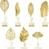 competitive pricing 7pcs leaves wall hooks for hanging heavy duty, gold iron decorative hooks for coat towel hat wall mount hangers racks for bathroom, kitchen, door, wardrobe, farmhouse (include screws) one-stop wholesale