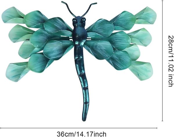 factory direct liffy metal dragonfly wall decor handmade - outdoor metal wall art decor for patio garden fence living room, bedroom, dragonfly gifts volume discount