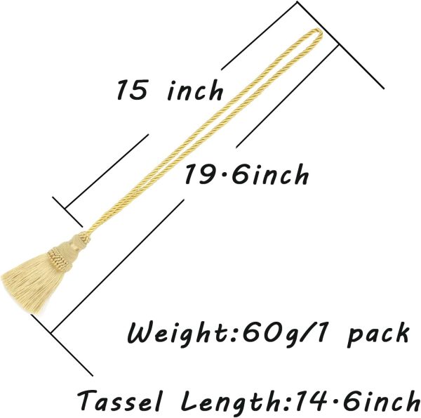 bulk purchase fenghuangwu 6 pack curtain tie backs rope tassels for curtains drape tiebacks handmade outdoor home and outdoor decorative (gold, 6p) factory discount