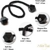 bulk purchase magnetic curtain tiebacks- upgrade 2022 with a thicker twist rope & strong magnet tieback window treatment holdbacks draperies holders decorative drape handmade tie back (black, 2) factory discount