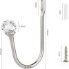 bulk purchase curtain holdbacks, 4 pcs curtain tiebacks hooks for drapes with clear crystal ball, wall mounted window curtain holder for home decor, silver factory discount