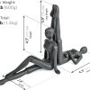 supplier direct ambipolar yoga-style black decorative bookends, cast iron book stand to hold books heavy duty, book stoppers for home decor, office desk, living room decor wholesale prices
