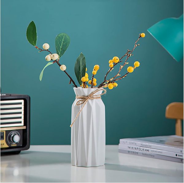 oem/odm services white ceramic vase-flower vase dried flower vase for modern home decor, fit for foyer living room fireplace bedroom kitchen,decent gift, 8.27" h affordable bulk deals