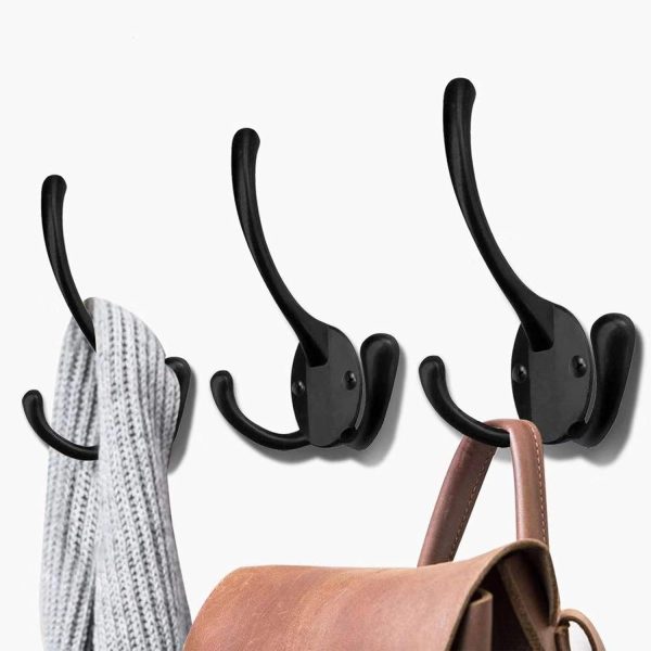 competitive pricing wall mounted coat hooks 5 pack heavy duty black hardware robe hooks decorative for single hanging coats towel cubicle classroom kitchen bath backpack hat hook one-stop wholesale