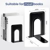 supplier direct happyhapi book ends, bookends, metal bookend for shelves, non-skid book end to hold books, black book stopper/holder for office home kitchen, 5.7x 4.9 x 6.5 in, 3 pair(6 pcs, large) wholesale prices