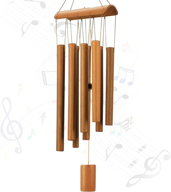 producer to buyer wind chimes for outside, sympathy wind chimes bamboo windchimes outdoors with natural sounds, gifts for mom, indoor outdoor decorations for patio porch garden and backyard discounted pricing