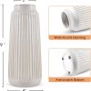oem/odm services christmas vase decor, 9 inch white ceramic vase, flower vase modern, boho vases for pampas grass home decor, decorative white vases for flowers mantel, living room, off-white affordable bulk deals