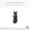 dropship from factory young's inc. cat figurine - cute cat statue - whimsical cat decor for cat lovers - cat collectibles and meditation decor - cat with eye glasses - 4'' l x 3'' w x 5'' h mass production supply