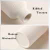 oem/odm services white ceramic flower vase, minimalist modern home decor, small pampas grass vases for table, shelf bookshelf, mantel, entryway and centerpieces (8 in) affordable bulk deals