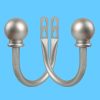 bulk purchase curtain holdbacks, curtain hooks for drapes with screws wall mounted, decorative drapery holdbacks for bedroom livingroom office, satin nickel ball finials curtain tiebacks (2pcs) factory discount