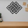 factory direct resaco celtic knot metal wall art black metal wall decor celtic symbol wall plaque knot decorations for bathroom kitchen office indoor outdoor volume discount