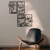 factory direct tinbeceie 4 pieces wall decor black metal wall art minimalist metal flowers wall decor room bedroom bathroom kitchen line art wall decor volume discount