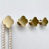 competitive pricing solid brass decorative wall hooks, coat backpack purse screw-in wall hangers, wall mounted fancy hooks (shining gold 4 pack) one-stop wholesale