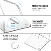 supplier direct maxgear bookends acrylic book ends clear book ends for shelves decorative bookends for shelves non-skid book end heavy duty bookend book holders for shelves book stoppers (2 pair/4 pieces, large) wholesale prices