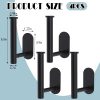 bulk purchase 4 pack curtain holdbacks, metal curtain tiebacks, self adhesive no drill curtain holders, l shaped curtain hooks, no drill curtain tie backs for home office decorative curtain decor (black) factory discount