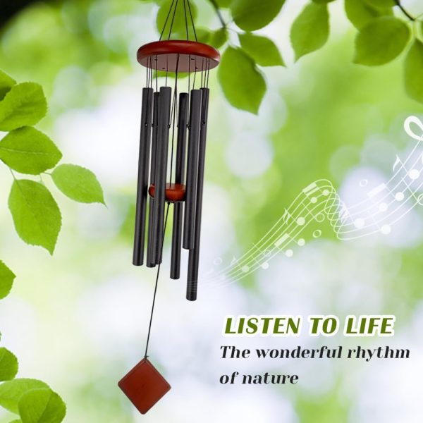 producer to buyer small wind chimes for outside, wind chimes outdoor with 6 tuned tubes, memorial wind chimes for garden, patio and home discounted pricing