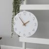 bulk purchase mooas flatwood wall clock,12" wood wall clock non-ticking sweep movement decorative wall clock battery operated wall clock for home living room kitchen bedroom office school (wood) trade price