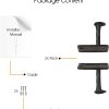 competitive pricing rustic state billow wall mount cast iron hooks coat towel bag hat hanger multiuse entryway railroad spike rack black set of 2 one-stop wholesale