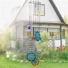 producer to buyer flower wind chimes outdoors with colorful glass beads deep tone memorial sympathy window garden hanging windchimes for outside discounted pricing