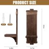 bulk purchase 2pcs rustic wall hanging candle sconces- farmhouse wall mounted wooden candle holders for flower vase- handmade hanging wall sconces for bedroom living room kitchen bathroom (brown) trade price
