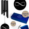 producer to buyer wind chimes for outside, infinity, deep tone soothing melodies wind chime. create zen atmosphere, outdoor garden, porch, patio decoration, mute option. windchimes outdoor for mom gift,women,dad unisex discounted pricing