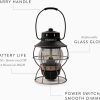 custom wholesale barebones railroad lantern, camping lantern or outdoor light, rechargable battery, vintage rairoad style lantern, slate gray oem/odm services