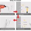 bulk purchase sumnacon set of 2 decorative curtain holdbacks, wall mounted aluminum alloy window drapery tiebacks for bedroom, livingroom office come with screws, white factory discount