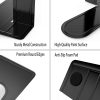 supplier direct optomni bookends, book end supports heavy duty metal bookend support, book ends supports for shelves decor home office school (2 pairs/4 pieces, black) wholesale prices