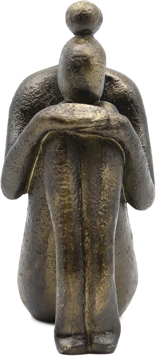 supplier direct lukitas unique decorative girl thinker bookends, home office books shelves stoppers holder, nonskid book stoppers, creative desktop ornaments for study room hotel shelves, resin, 1pair/2piece 6.5'' wholesale prices